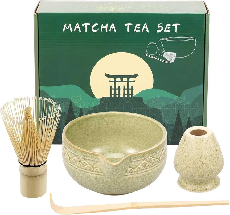 zestaw do herbaty matcha, dla miłośników herbaty