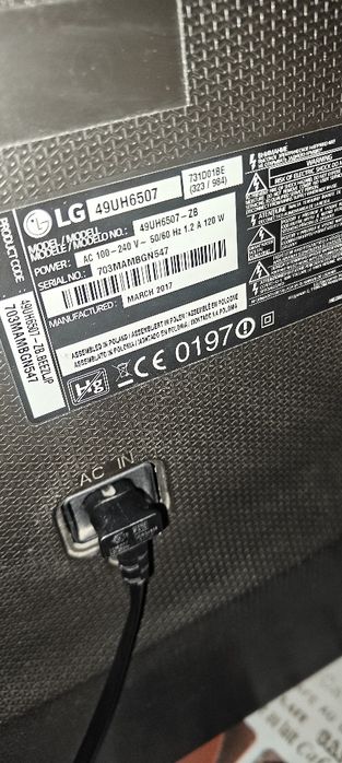 Продам недорого несправний телевізор Lg 49UH6507