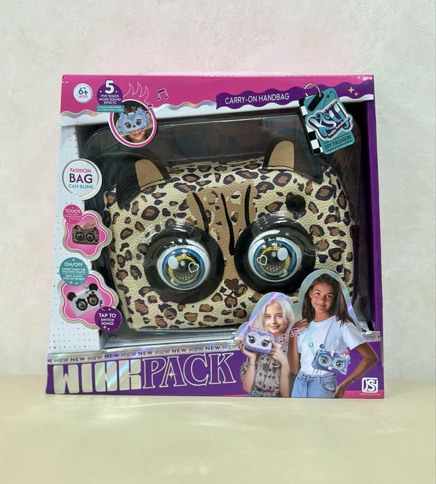 Інтерактивна сумочка, три види (кліпає очима, звуки, реагує на дотик