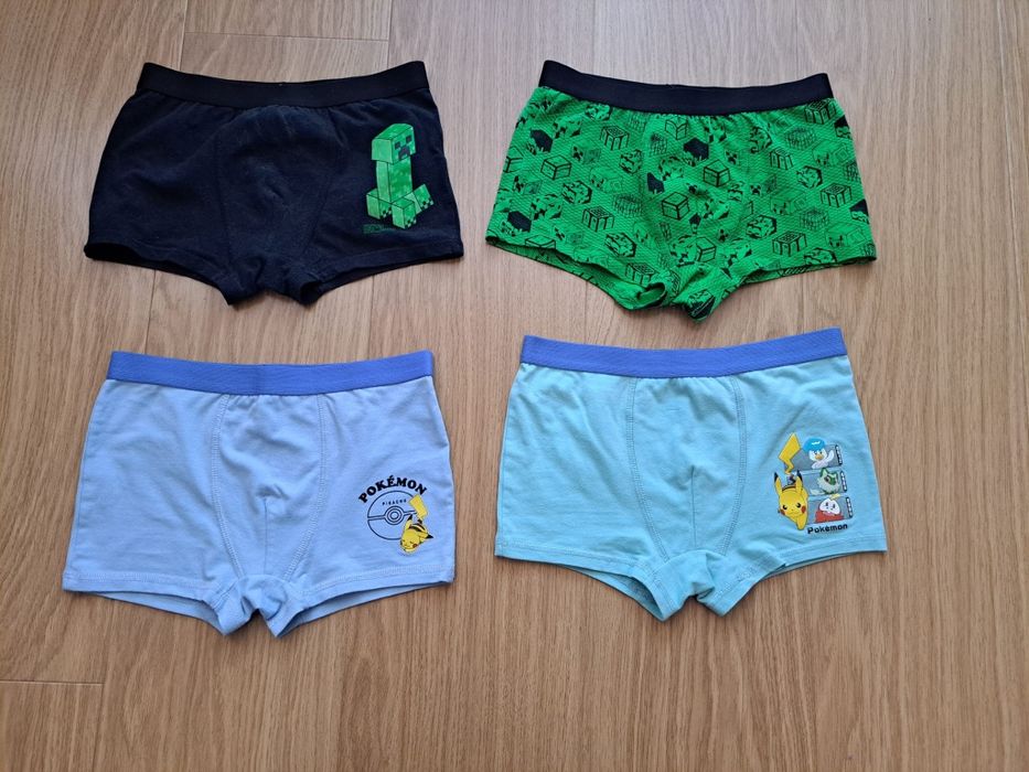 Bokserki, majtki chłopięce Pokemon, Minecraft