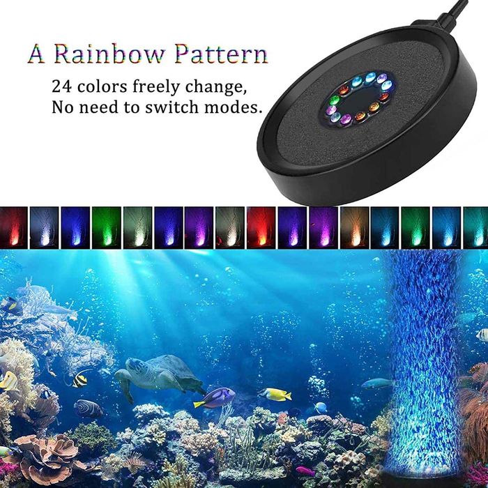 Bolhas de aquário e luzes submergíveis para aquário, Novo