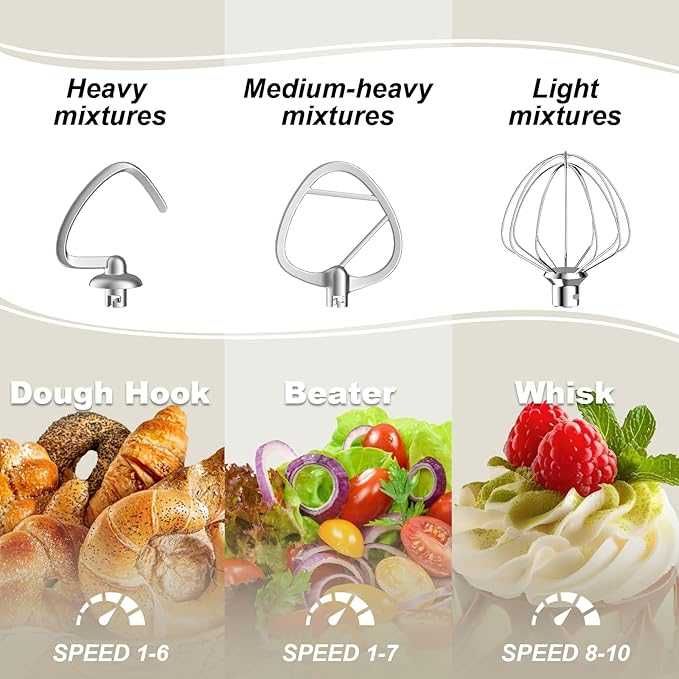 CHeflee Robot kuchenny, 1500 W z miską ze stali nierdzewnej 4,5 i 5,5