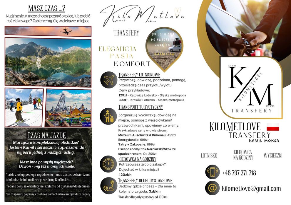 Przewóz osób, Przewozy okolicznościowe, Transfery Lotniskowe. LICENCJA