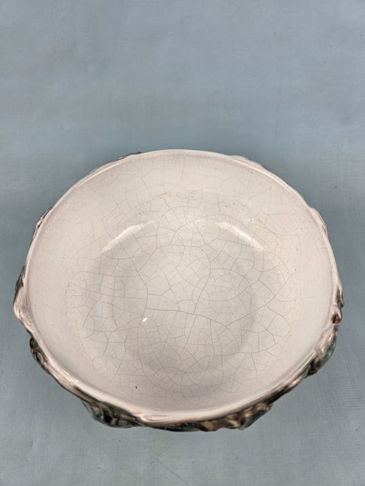 Ceramiczna donica, misa motywem roślinny