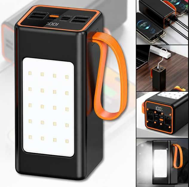 Повербанк Hoco JA88A 100000 mAh 22.5W з ліхтариком Портативний акумулятор павербанк для телефона роутера