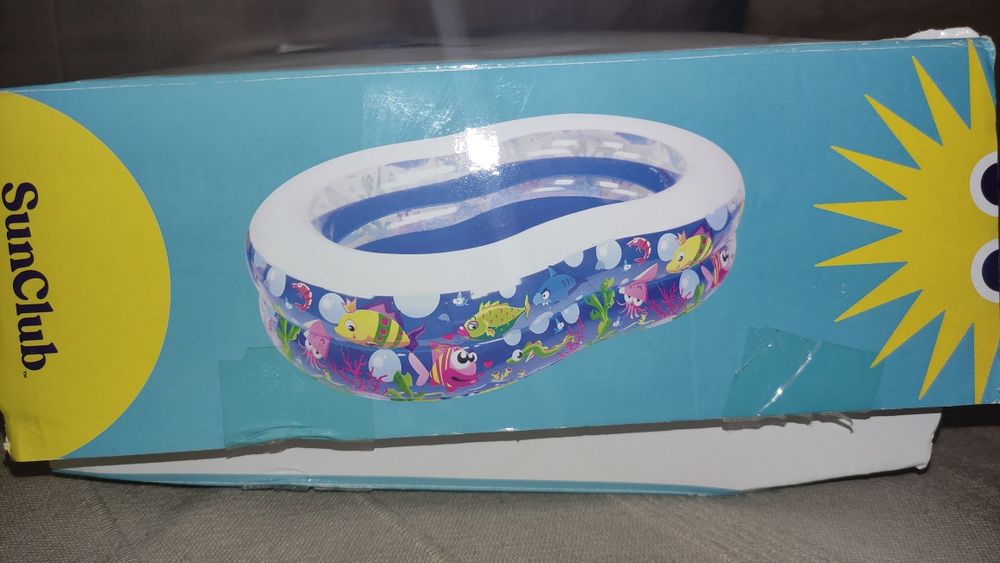 Piscina Insuflável 175cm x 109cm x 46cm (usada 1 vez)