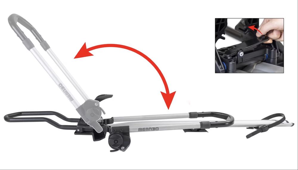 Suporte de tejadilho bicicleta até 25 kg(estrada, BTT, ebike