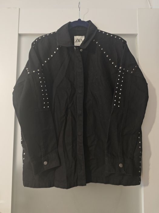 Kurtka czarna jeans z Zary rozmiar XS