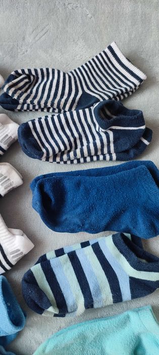 Zestaw paka 11 par skarpetek stopek chłopięcych 31-34