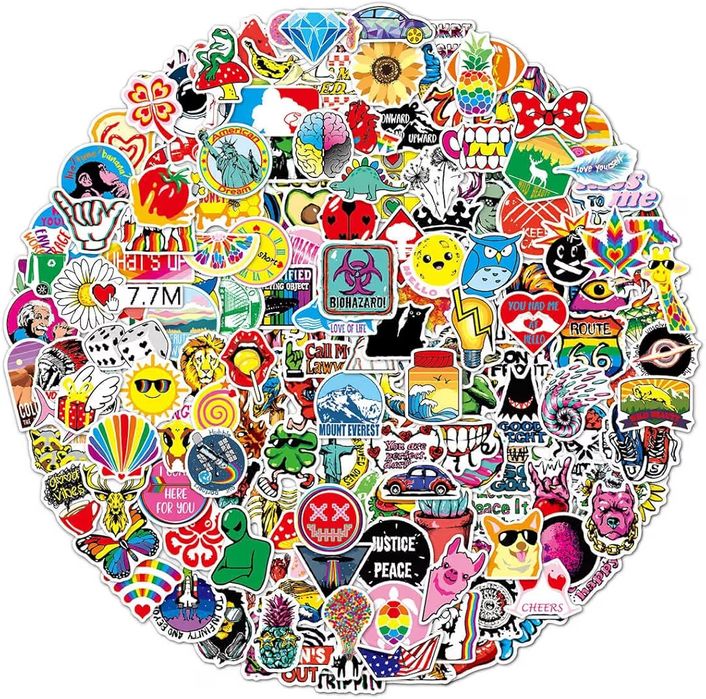 Pack de Stickers Variados – 200 Unidades