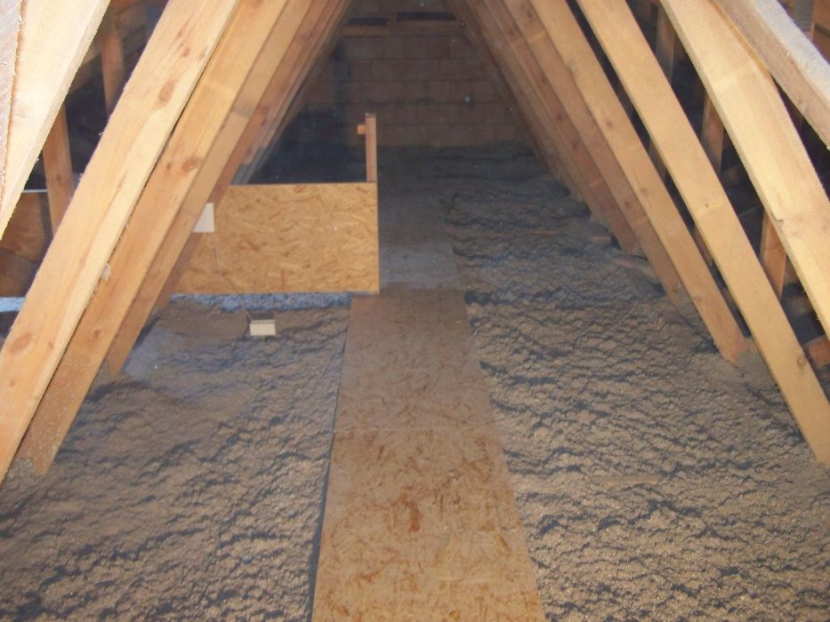 docieplenie granulat celulozy lub wełny  stropodachy WYCENA GRATIS