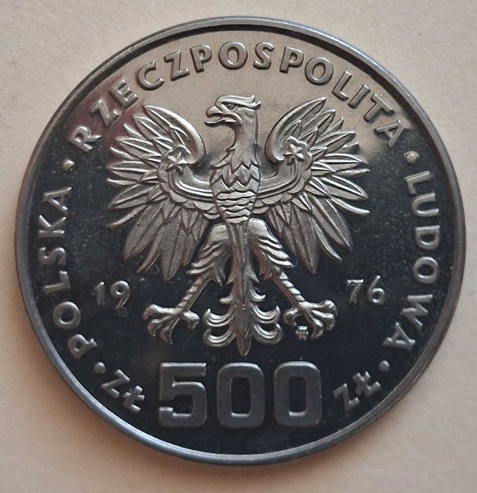 500 zł Kazimierz Pułaski 1976 próba nikiel