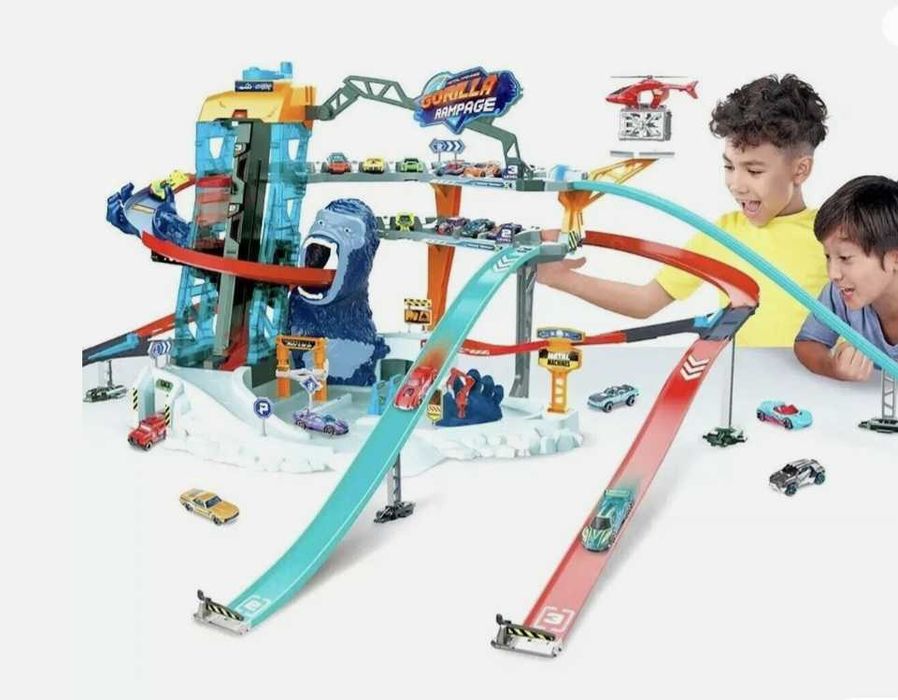 Pista de carros  Hot Wheels - Hot Gorilla Rampage Garage Playset