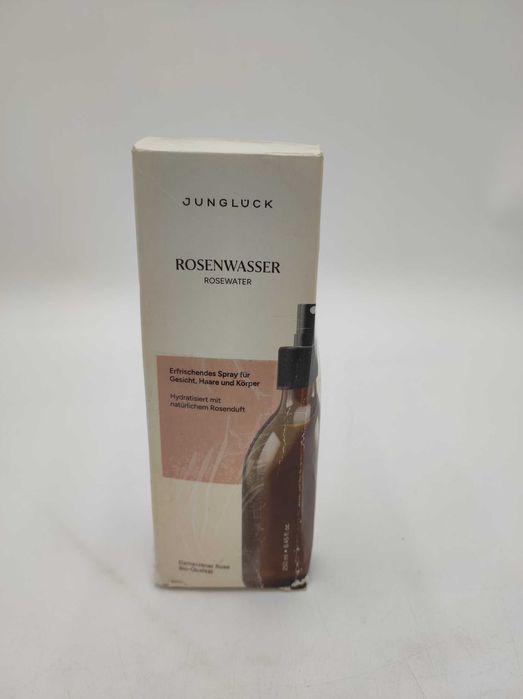 JUNGLOCK Bio woda różana wegańska z naturalnych składników do czyszczenia i pielęgnacji twarzy, ciała i włosów, 250 ml