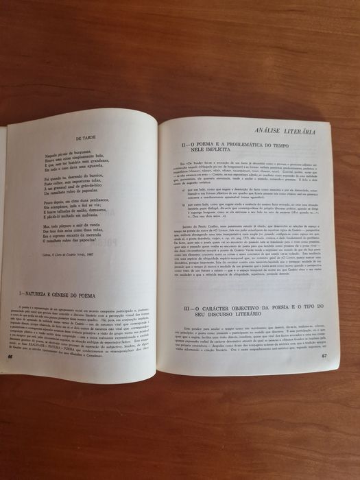 Livro "Antologia Comentada de Poesias de "O Livro de Cesário Verde""