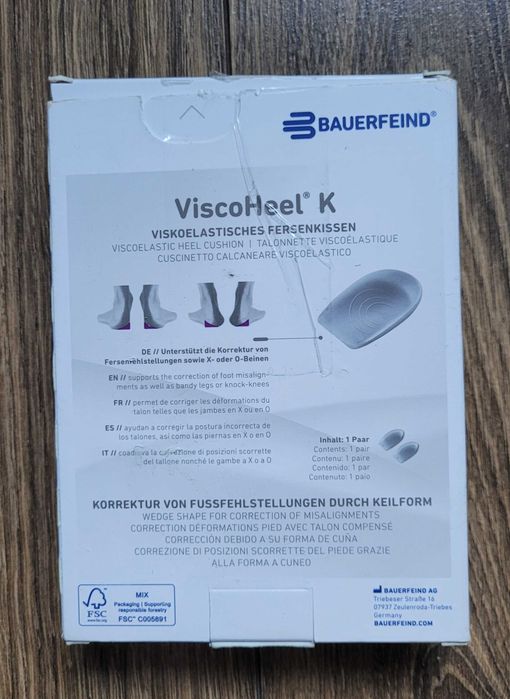 Bauerfeind ViscoHeel orteza stawu skokowego stopy 2szt para 41-47 NOWE
