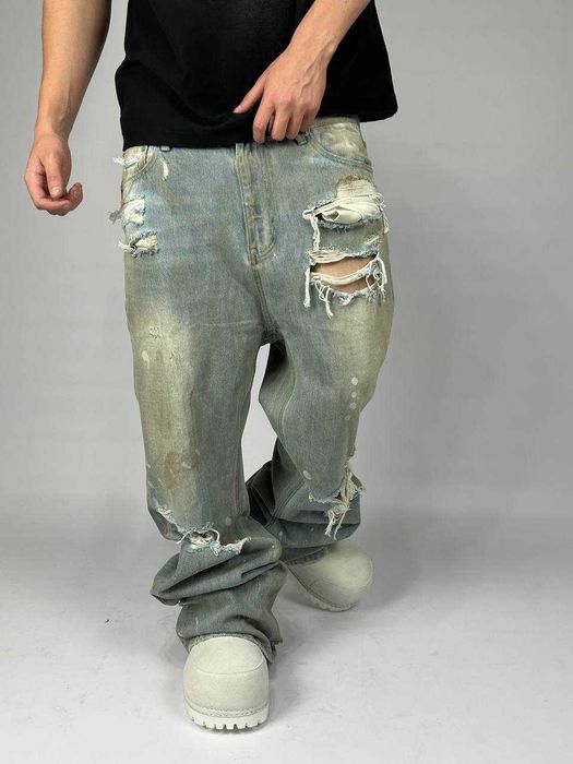 Project GRAILZ G/R gr штаны archive opium джинси сині рвані distressed