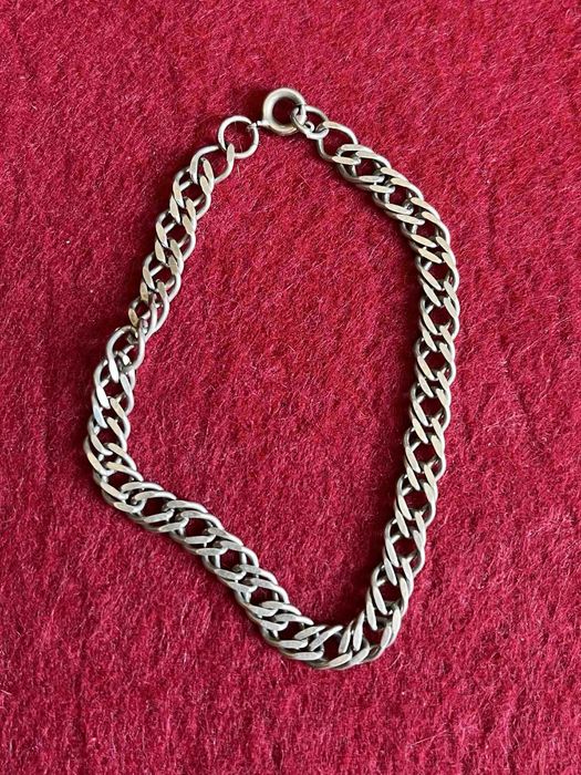 Srebrny Męski komplet - Łańcuszek i Bransoletka. Srebro 925