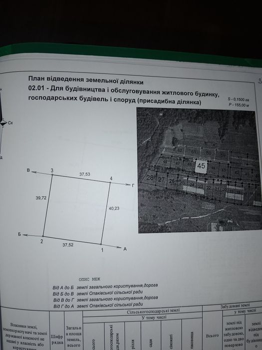 Земельна ділянка біля Східниці
