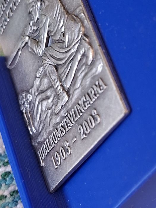 pamiątkowa plakietka SZTABKA 29,29gr Szwecja Możliwe że srebro :)
