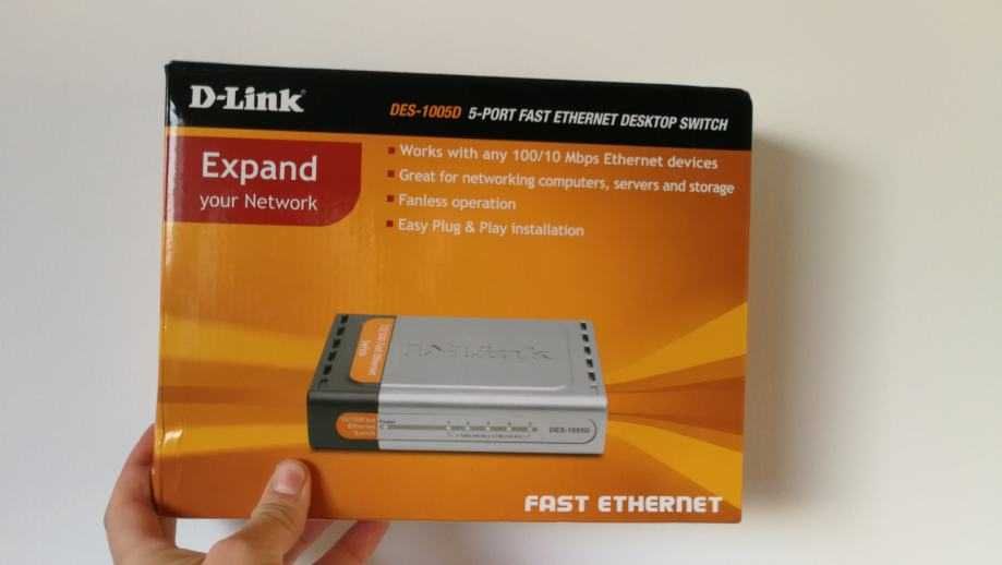 Новый сетевой коммутатор, свитч ,  switch D-Link DES-1005D