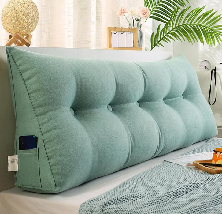 Almofada lombar triangular para cabeceira