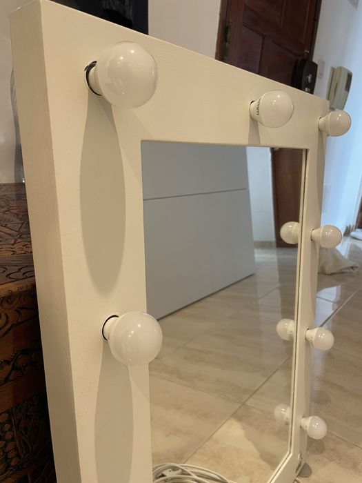 Espelho luzes maquilhagem 80x60