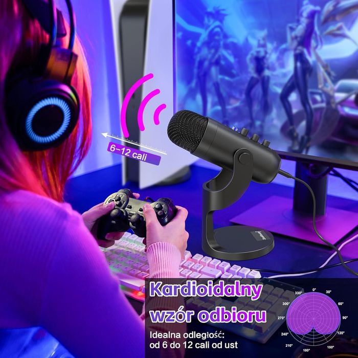 ZealSound mikrofon USB do nagrywania, streamingu