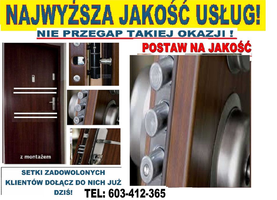 Drzwi ZEWNĘTRZNW ocieplone wejściowe antywłamaniowe z montażem