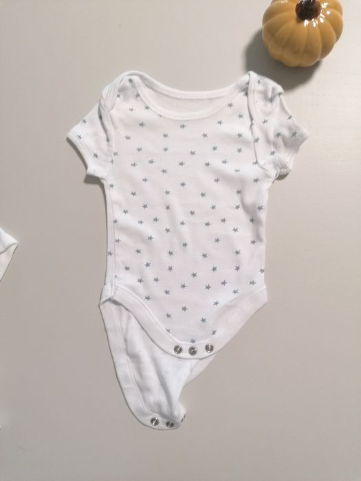 Pack de 2 Bodies Brancos de Bebé Menino