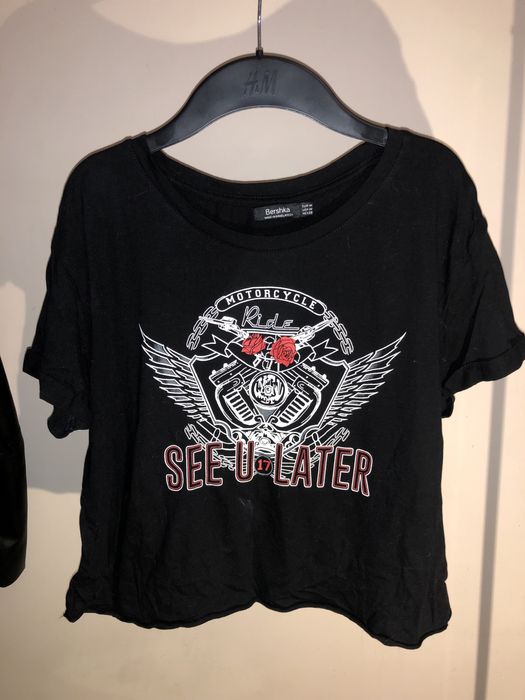 Tshirt bershka z nadrukiem