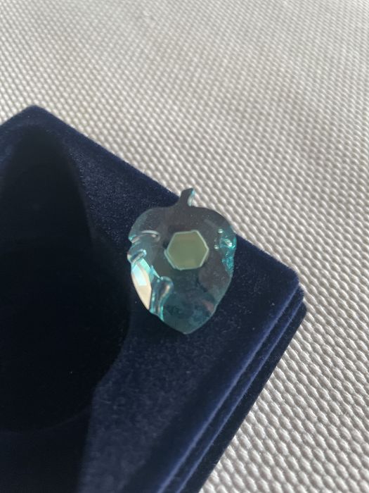 Swarovski - krysztalowa broszka, liść monstery
