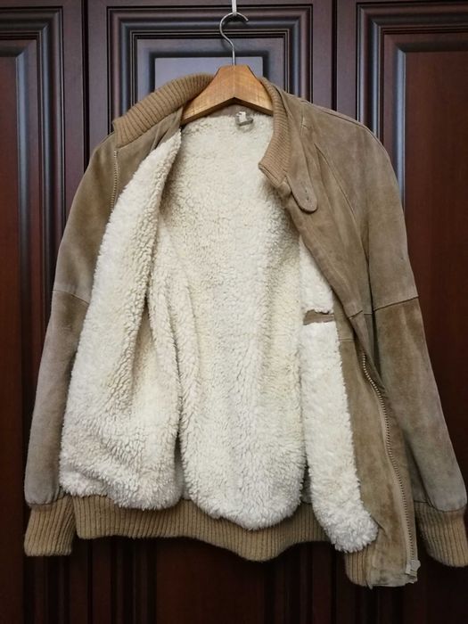 Чоловіча шкіряна куртка пілот