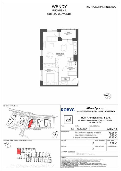 2-pokojowe mieszkanie 48 m² + loggia Bez Prowizji - View 2