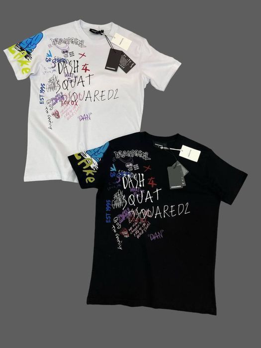 РАСПРОДАЖА! DSQUARED брендовая футболка мужскся женская унисекс