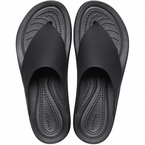 Klapki damskie Crocs Brooklyn Flip czarne