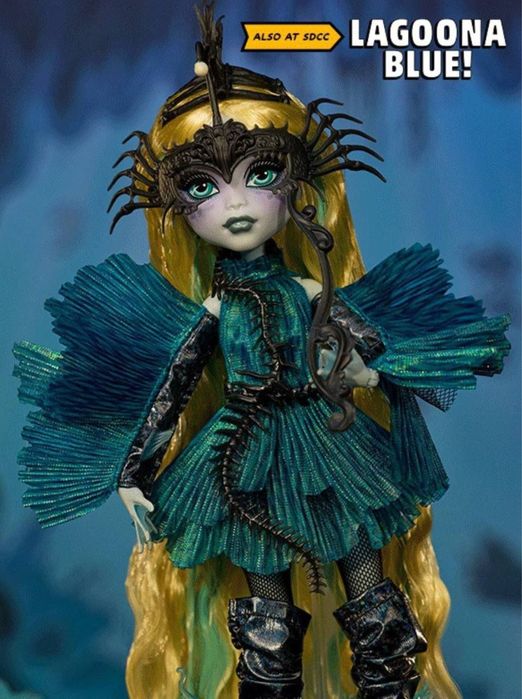 Lagoona Blue SDCC 2026 Лагуна Блю Комік Кон Skullector Monster High Ghouls Rule Comic Con монстер хай дракулаура френкі клодін клео кетрін кетті нуар