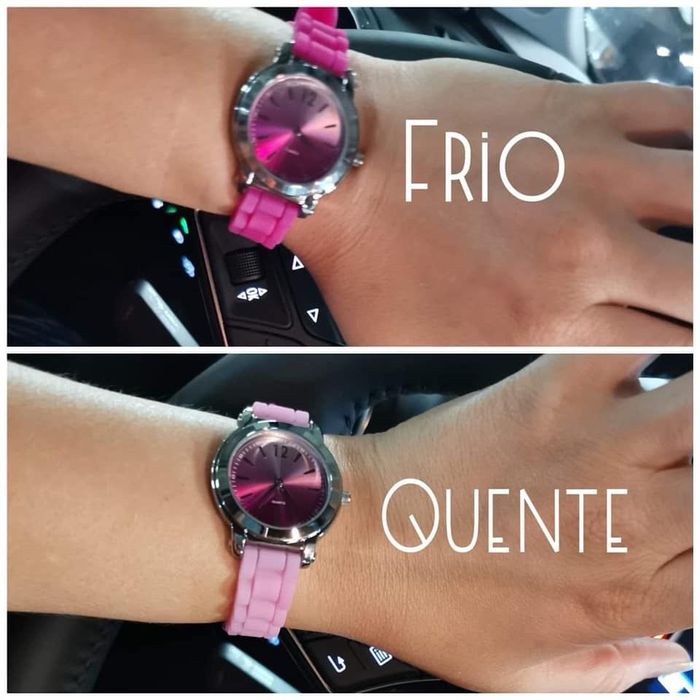 Relógio Rosa "Muda de Cor" NOVO