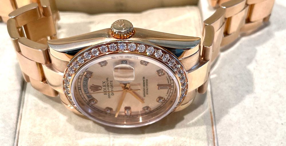 Relógio automático em plaque ouro rosa bom estado