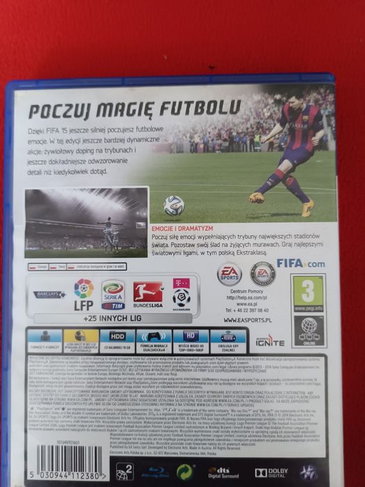 Sprzedam grę FIFA 15 na konsolę PS4