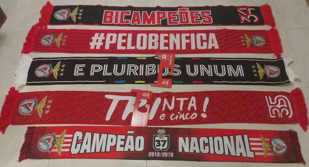 5 echarpes do Benfica