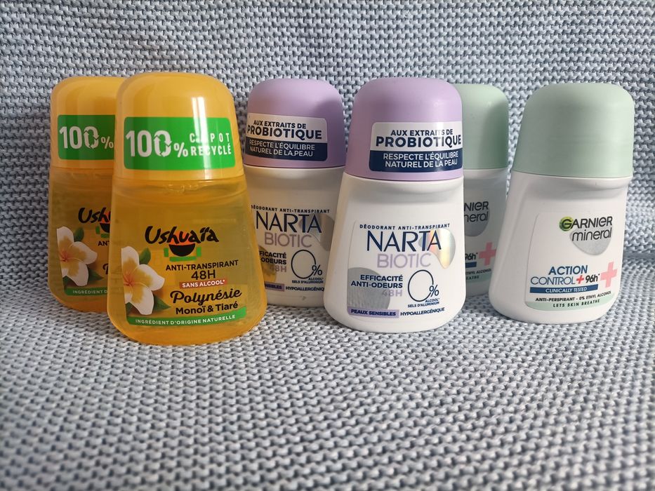Nowe antyperspiranty w kulce, Ushuaia, Garnier i Narta Biotic