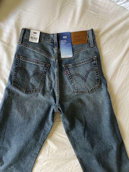 Жіночі сині джинси Ribcage Straight Ankle 25 р