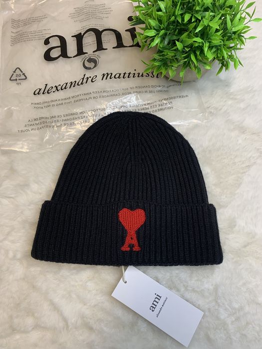 Шапка Ami Paris | шапка амі/чорна/біла
