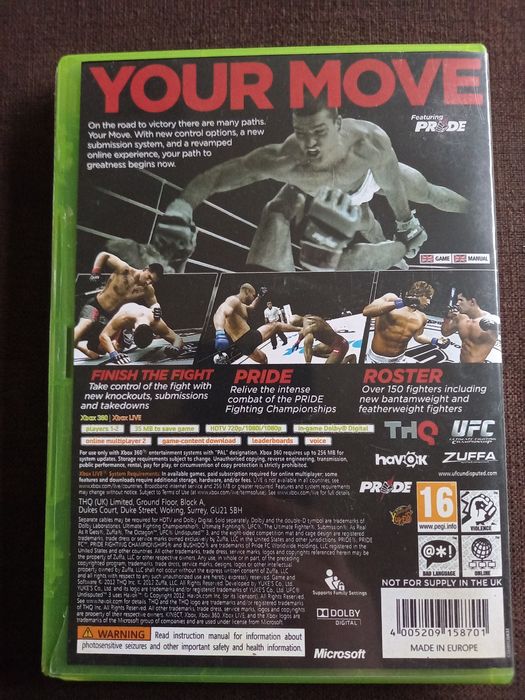 Gra UFC 3 Undisputed na xbox 360 UFC3