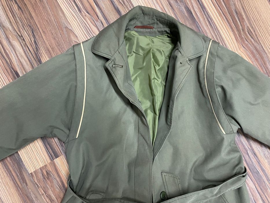 Zielony khaki trencz xs-s  vintage
