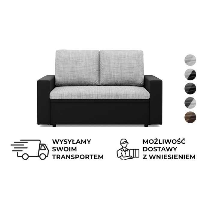 Sofa 2-osobowa z Funkcją Spania Rozkładana Pojemnik Funkcjonalna Luna