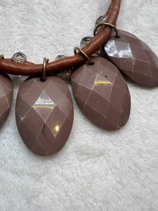 Naszyjnik choker ekoskóra boho etno etniczny casual Basic 4