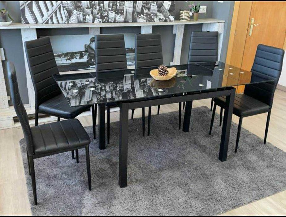 Mesa extensivel con 6 cadeiras Envio gratis