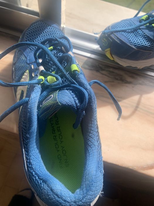 Sapatilhas “Kalenji” homem tamanho 43 azul/amarelo fluorescente